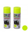 Montoro - Pack de 2 botes de pintura en spray amarillo fluorescente F201 400 ml, válido para multitud de superficies de interior