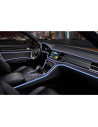 Tradineur - Tira de luz LED Interno para automóviles (12 V) - Fabricado en PVC - Conexión de encendedor de cigarros - Color Azul