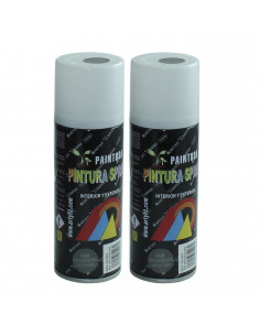 Montoro - Pack 2 botes de pintura en spray gris máquina 400 ml, válido para multitud de superficies de interior y exterior
