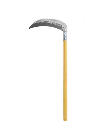Tradineur - Hoz de jardín con mango de madera, herramienta para podar, recortar setos, arbustos, ramas, hoja de 180 mm, jardiner