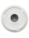 Tradineur - Pack de 6 ceniceros redondos de cerámica, cuenco, recipiente con tapa y muescas para cigarrillos, uso interior y ext