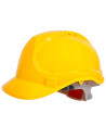 Tradineur - Casco de protección con correa ajustable, EN397, cabeza 53 a 62 cm, transpirable, seguridad, obra, construcción, col
