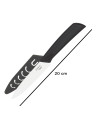 Tradineur - Cuchillo cerámico para verduras, incluye funda protectora, hoja de 10 cm, mango ergonómico, corte preciso, larga dur