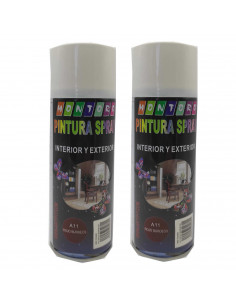 Montoro - Pack 2 botes de pintura en spray rojo burdeos A11 400 ml, válido para multitud de superficies de interior y exterior.