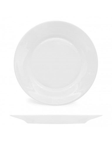 Tradineur - Pack de 6 platos de postre, vidrio opal, modelo Toledo, resistentes, vajilla de cocina, aptos para lavavajillas (Bla
