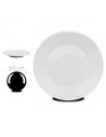 Tradineur - Pack de 6 platos de postre, vidrio opal, modelo Toledo, resistentes, vajilla de cocina, aptos para lavavajillas (Bla