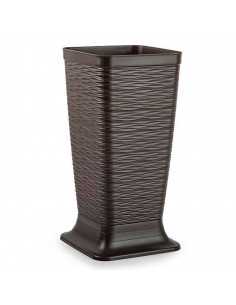 Tradineur - Paragüero de plástico cuadrado, modelo Wind, diseño moderno, soporte para paraguas, decoración, fabricado en España