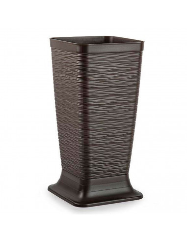 Tradineur - Paragüero de plástico cuadrado, modelo Wind, diseño moderno, soporte para paraguas, decoración, fabricado en España