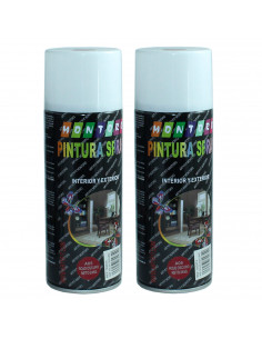 Montoro - Pack 2 botes de pintura en spray rojo oscuro A05 400 ml, válido para multitud de superficies de interior y exterior. P