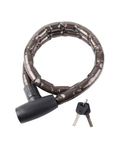 Tradineur - Cadena para motos - Fabricado en Acero revestido - Incluye juego de llaves - Garantiza la seguridad de tu vehículo -