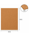 Tradineur - Pack de 12 Láminas de corcho - Grosor de 3 mm - Ideal para decoración, manualidades y organización - 20 x 30 cm 