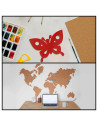 Tradineur - Pack de 12 Láminas de corcho - Grosor de 3 mm - Ideal para decoración, manualidades y organización - 20 x 30 cm 