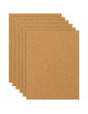 Tradineur - Pack de 6 Láminas de corcho - Grosor de 2 mm - Ideal para decoración, manualidades y organización - 30 x 40 cm 