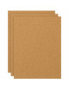 Tradineur - Pack de 3 Láminas de corcho - Grosor de 2 mm - Ideal para decoración, manualidades y organización - 40 x 60 cm 