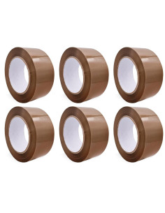 Tradineur - Pack de 6 precintos para embalaje - Multiusos, embalar, sellar, empaquetar, cerrar cajas, resistente al desgarro - 4
