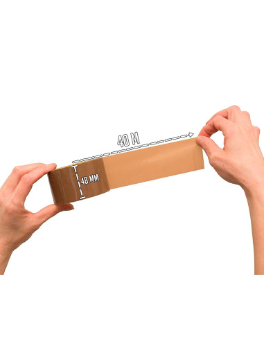Tradineur - Pack de 6 precintos para embalaje - Multiusos, embalar, sellar, empaquetar, cerrar cajas, resistente al desgarro - 4