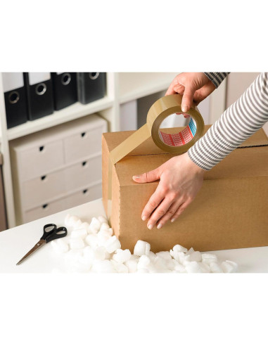 Tradineur - Pack de 6 precintos para embalaje - Multiusos, embalar, sellar, empaquetar, cerrar cajas, resistente al desgarro - 4