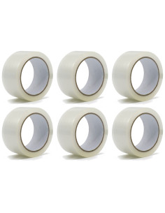 Tradineur - Pack de 6 precintos para embalaje - Multiusos, embalar, sellar, empaquetar, cerrar cajas, resistente al desgarro - 4