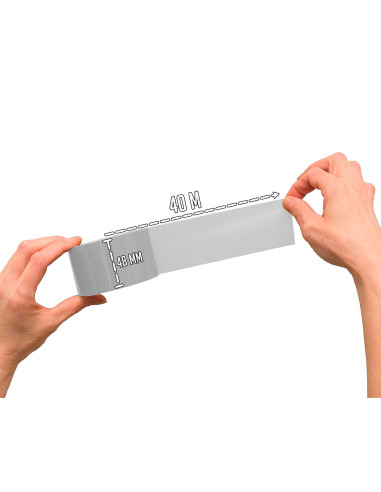 Tradineur - Pack de 6 precintos para embalaje - Multiusos, embalar, sellar, empaquetar, cerrar cajas, resistente al desgarro - 4