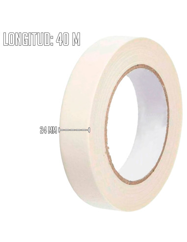 Tradineur - Pack de 6 cintas Adhesiva para pintores - Ideal para Manualidades, Bricolaje, Pintura y Etiquetado - 24 mm x 40 M -