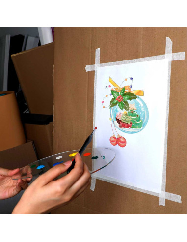 Tradineur - Pack de 6 cintas Adhesiva para pintores - Ideal para Manualidades, Bricolaje, Pintura y Etiquetado - 24 mm x 40 M -