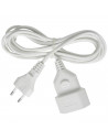 Tradineur - Cable alargador para Enchufe Plano, 2.5A, 250V, máx. 600W, Uso Interior, Incluye protección Infantil, hogar, Oficina
