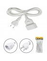 Tradineur - Cable alargador para Enchufe Plano, 2.5A, 250V, máx. 600W, Uso Interior, Incluye protección Infantil, hogar, Oficina