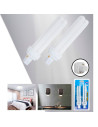 Tradineur - Pack de 2 bombillas de bajo consumo, 2 pines y 2 tubos, G24D-3, 26W equivalente a 130W, 1350 lúmenes, 6400K, luz bla