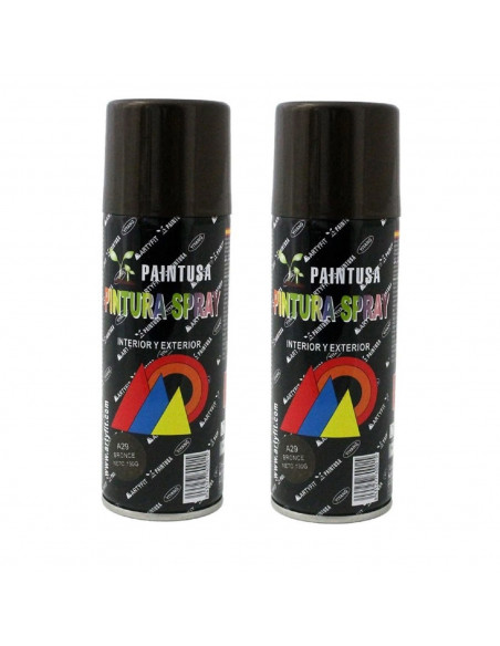 Montoro - Pack 2 botes de pintura en spray bronce A29 400 ml, válido para multitud de superficies de interior y exterior