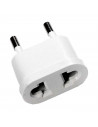 Tradineur - Pack de 2 Adaptadores de Enchufe Plano - Adaptador Sencillo, Enchufe para Oficina, hogar - Color Blanco