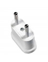 Tradineur - Pack de 2 Adaptadores de Enchufe Plano - Adaptador Sencillo, Enchufe para Oficina, hogar - Color Blanco