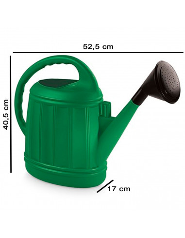 Tradineur - Regadera de plástico, modelo Azahar, fácil llenado, ligera y versátil, regar plantas, flores, interior y exterior, j
