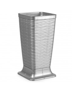 Tradineur - Paragüero de plástico cuadrado, modelo Wind, diseño moderno, soporte para paraguas, decoración, fabricado en España