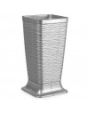 Tradineur - Paragüero de plástico cuadrado, modelo Wind, diseño moderno, soporte para paraguas, decoración, fabricado en España