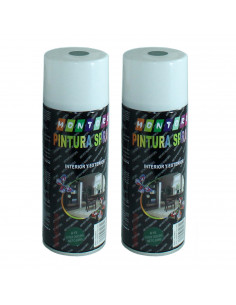 Montoro - Pack de 2 botes de pintura en spray verde oscuro A15 400 ml, válido para multitud de superficies de interior y exterio