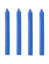 Tradineur - Pack de 4 velas alargadas, cirios de mesa cilíndricos, parafina y mecha de algodón, sin perfume, rituales y ceremoni