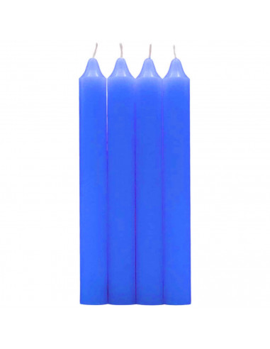 Tradineur - Pack de 4 velas alargadas, cirios de mesa cilíndricos, parafina y mecha de algodón, sin perfume, rituales y ceremoni