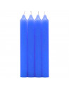 Tradineur - Pack de 4 velas alargadas, cirios de mesa cilíndricos, parafina y mecha de algodón, sin perfume, rituales y ceremoni