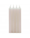 Tradineur - Pack de 4 velas alargadas, cirios de mesa cilíndricos, parafina y mecha de algodón, sin perfume, rituales y ceremoni
