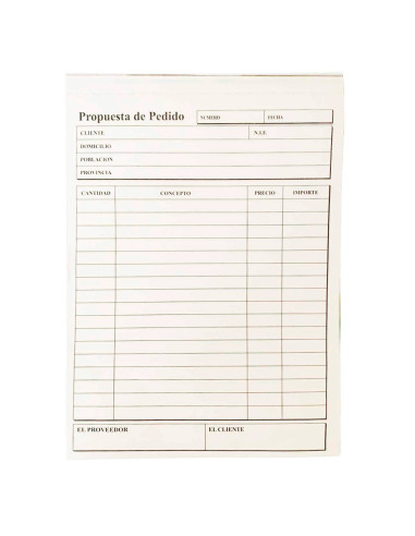 Tradineur - Pack de 6 talonarios de pedidos con hojas autocopiativas, bloc, libreta para propuestas de pedido, presupuestos, neg