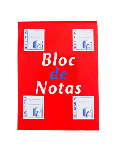 Tradineur - Pack de 6 tacos de notas blancas, 125 hojas lisas, incluyen matriz de corte y tapas de cartón, anotaciones - 120 x 8