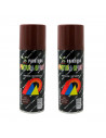 Montoro - Pack 2 botes de pintura en spray marrón real A33 400 ml, válido para multitud de superficie de interior y exterior