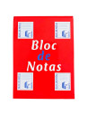 Tradineur - Pack de 12 tacos de notas blancas, 125 hojas lisas, incluyen matriz de corte y tapas de cartón, anotaciones - 120 x