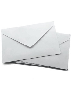 Tradineur - Pack de 15 sobres de papel, solapa triangular, biodegradables, reciclables, enviar invitaciones, boda, cumpleaños, t