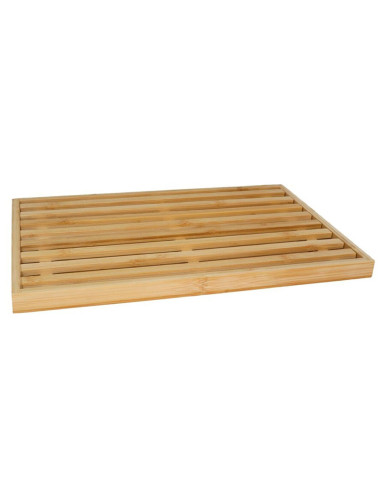 Tradineur - Tabla para cortar pan de bambú, rejilla extraíble, duradera y resistente, material natural, ecológico, fácil de vaci
