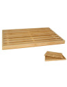 Tradineur - Tabla para cortar pan de bambú, rejilla extraíble, duradera y resistente, material natural, ecológico, fácil de vaci