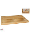 Tradineur - Tabla para cortar pan de bambú, rejilla extraíble, duradera y resistente, material natural, ecológico, fácil de vaci