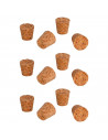 Tradineur - Pack de 12 tapones cónicos de corcho para botellas, garrafas, botes, frascos, bar, restaurante, vino, aceite - 30 x