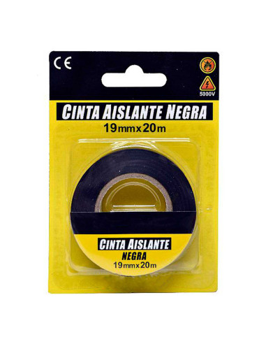 Tradineur - Pack de 3 cintas aislantes adhesivas, pvc, instalaciones eléctricas, reparar, proteger y agrupar cables, bricolaje (