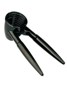 Tradineur - Cascanueces metálico, abrebotellas con cabezal cónico, 2 en 1, rompenueces, abridor, apto para lavavajillas (Negro -